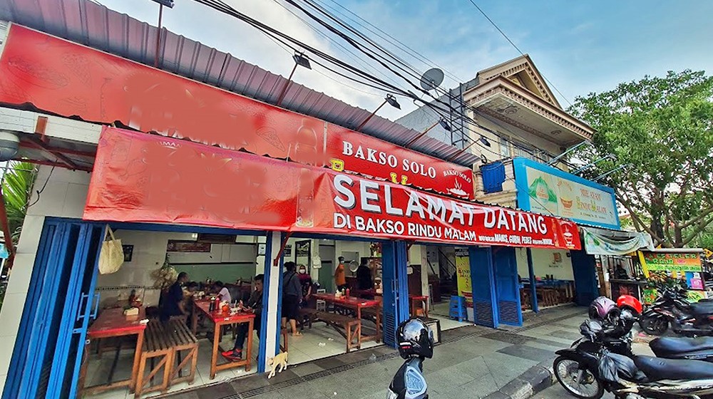 Stand Bakso Solo Dan Mie Ayam Rindu Malam Surabaya