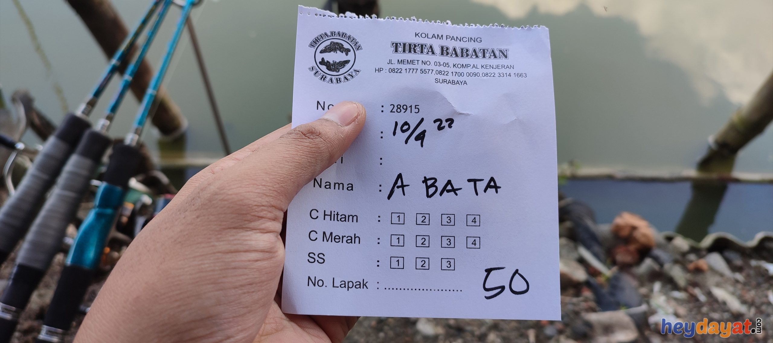Tiket Mancing Lomba Tirta Babatan Surabaya